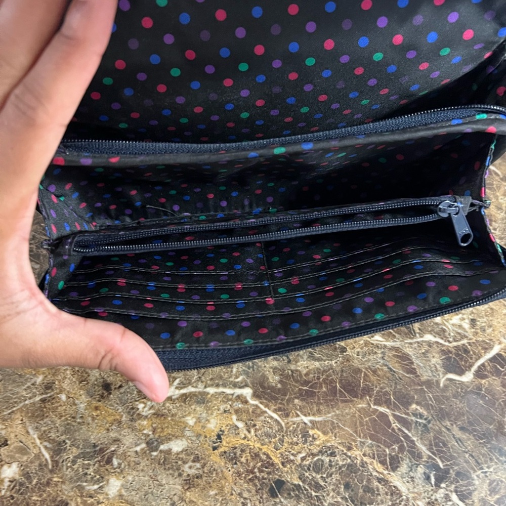 Vera Bradley Quilted Navy Crossbody Bag with Silver Turn-Lock - Picture 5 of 9